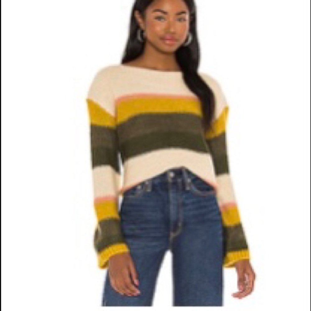 Sweater in botanical stripes